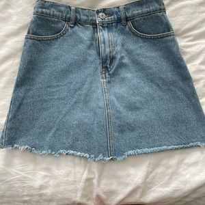 Brandy Melville “John Galt” classic denim miniskirt, size XS.
